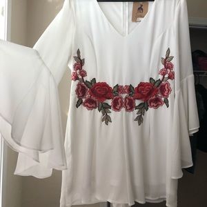 Embroidered romper!